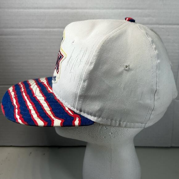 VTG 1992 Buffalo Bills Super Bowl autograph Bruce Smith Jeff Wright hat DAMAGED - Picture 10 of 16